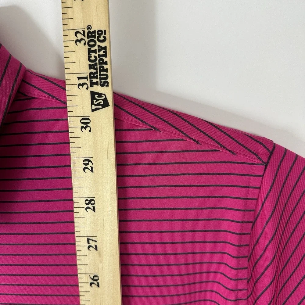 Under Armour XXL MAROON STRIPED The Playoff Polo Short Sleeve Loose Fit - Picture 5 of 6